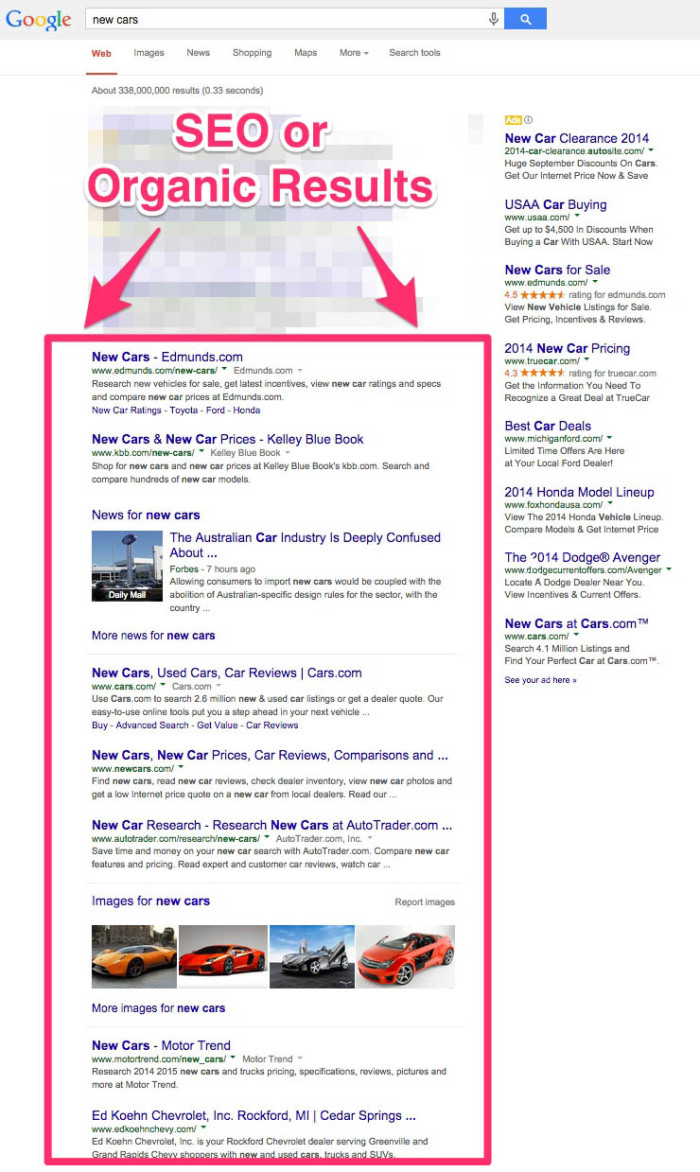 seo search results